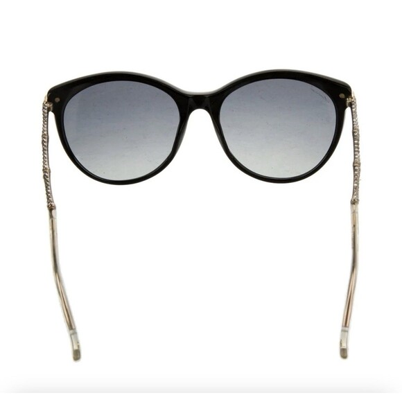 Gucci Crystal Bamboo Cat Eye Sunglasses Polarized Italy Black GG 3771 main image 9